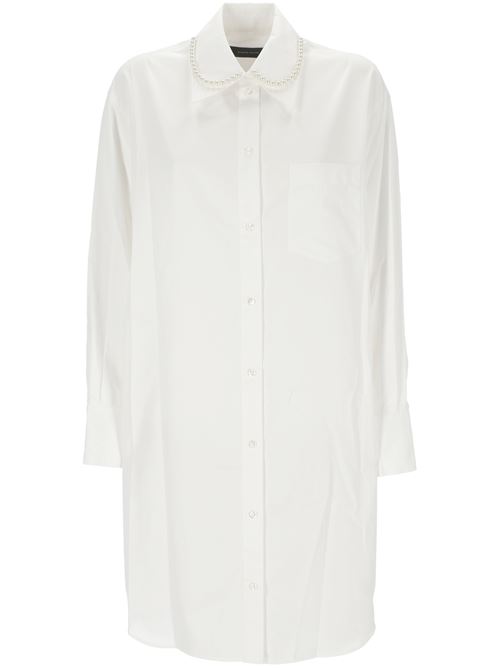 White cotton poplin shirt Simone Rocha | 5272B1025WHITE/PEARL